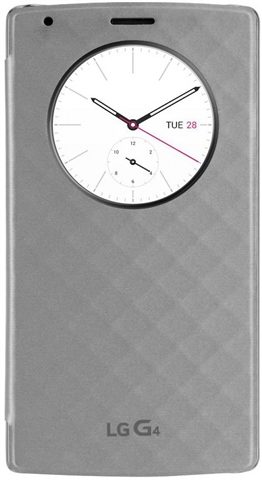 Custodia LG Quick Circle Case Originale Per G4 S - Cover Flip A Libro Argentata - Foto 4